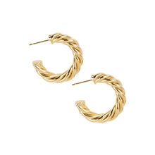 Load image into Gallery viewer, Jade braided Hoop Earrings
