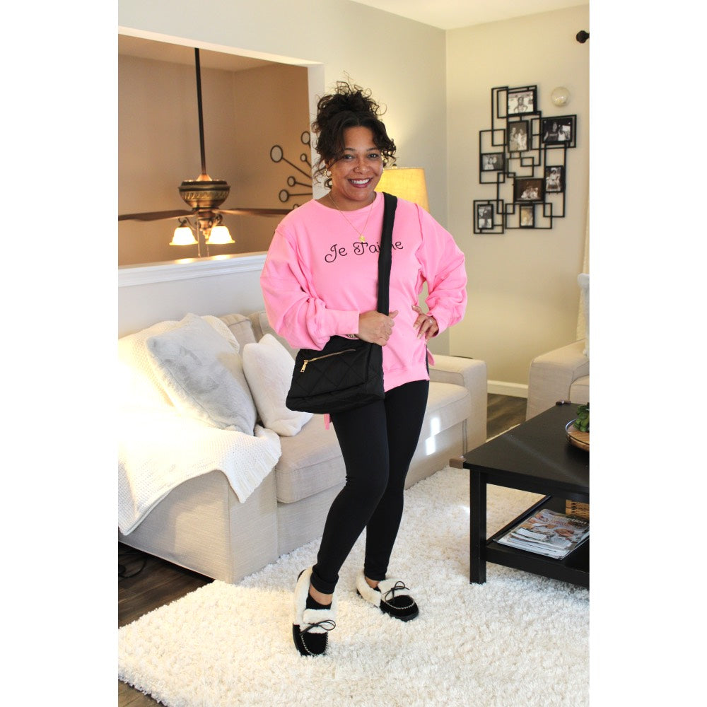 Je T'aime Side Slit Sweatshirt