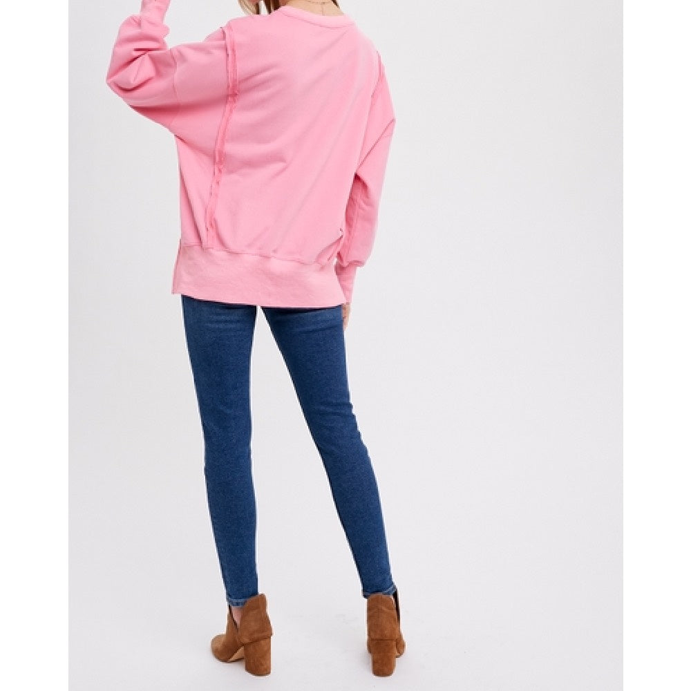 Je T'aime Side Slit Sweatshirt