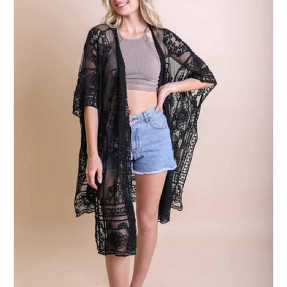 Kiss & Make Up Mesh Kimono