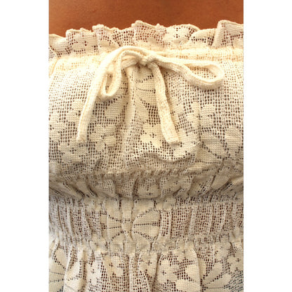 Lace Tie Front Tube Top