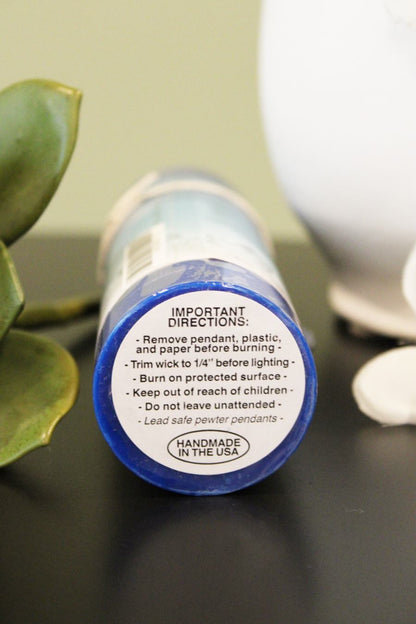 Lapis Lazuli "Healing" Crystal Energy Pendant Candle