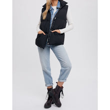 Load image into Gallery viewer, Lilian Denim Layered Puffer Vest
