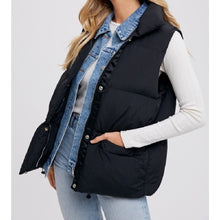 Load image into Gallery viewer, Lilian Denim Layered Puffer Vest
