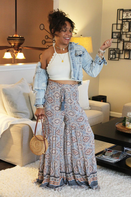 Lets Groove Aztec Wide Leg Pants
