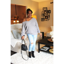 Load image into Gallery viewer, Oversized Waffle Knit Sweater
