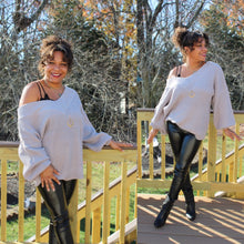 Load image into Gallery viewer, Oversized Waffle Knit Sweater
