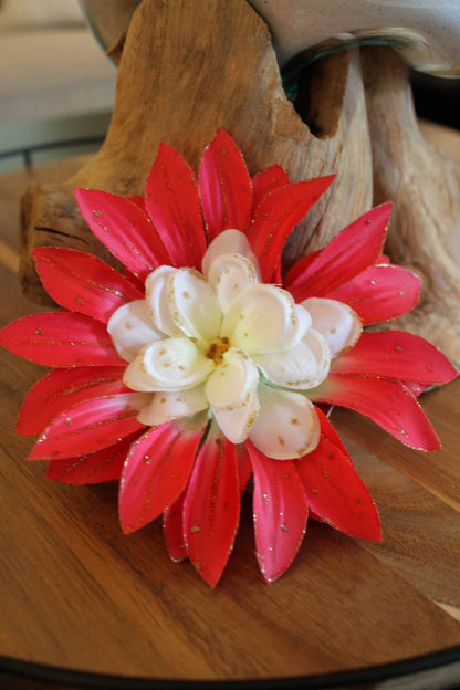 Red Burst Hair Flower