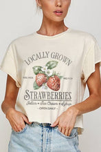 Load image into Gallery viewer, Locally Grown Strawberries Vintage Style Long Crop Top
