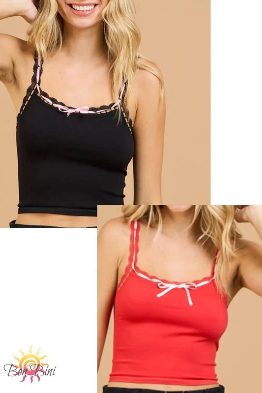 Love & Lace Ribbon Cami Top