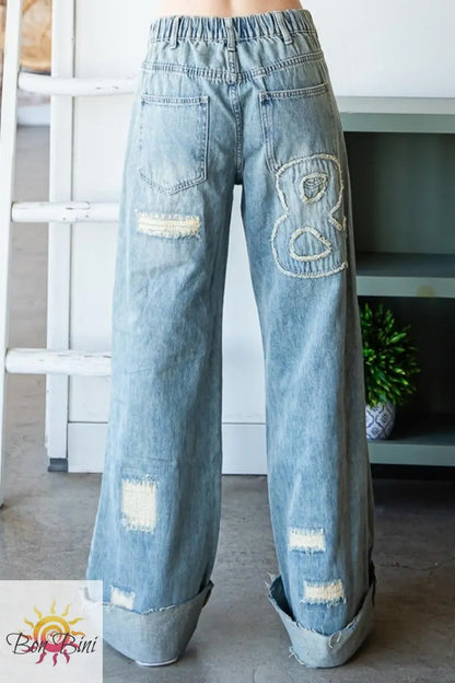 O&H "& Love" Patched Denim Jeans