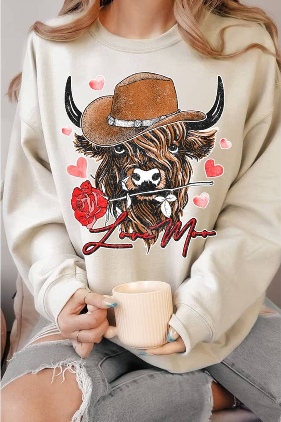 Love Moo Cowboy Sweatshirt