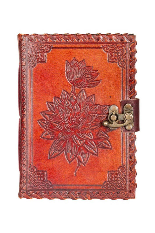Lovely Lotus Leather Journal