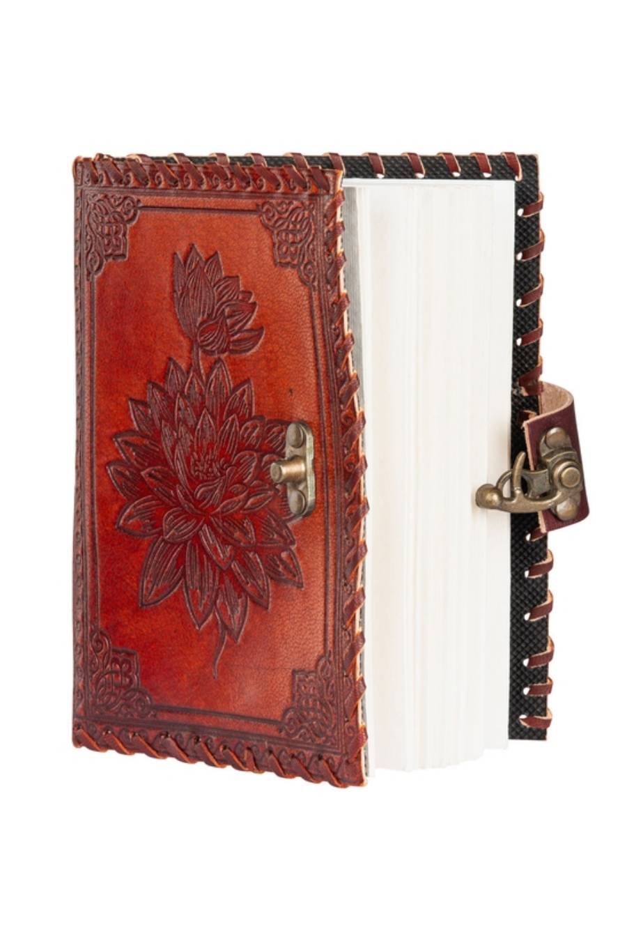 Lovely Lotus Leather Journal