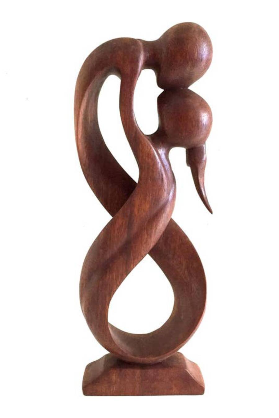 Loving Embrace Wooden Romantic Abstract Figurine Statue