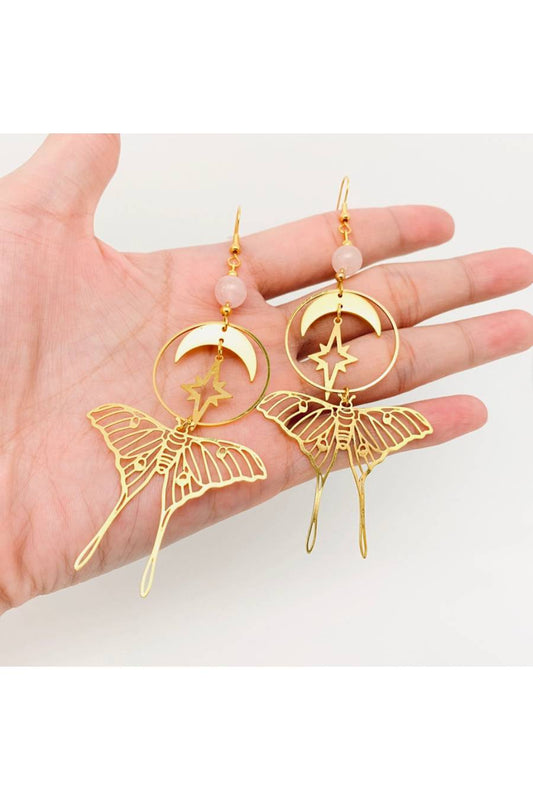 Luna Moth Celestial Heaven Earrings