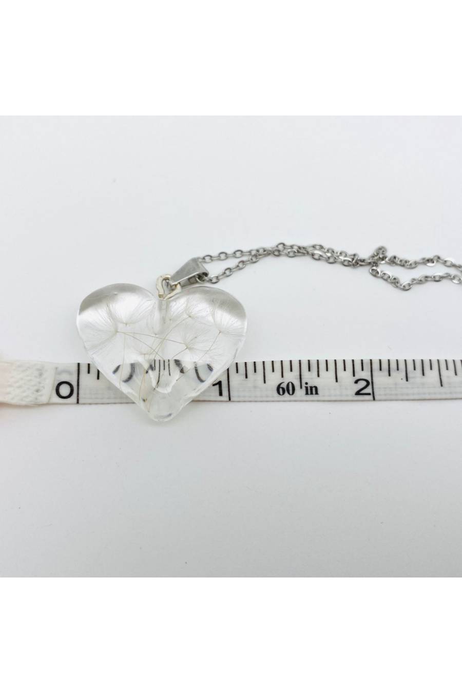 Make A Wish Dandelion Heart Necklace
