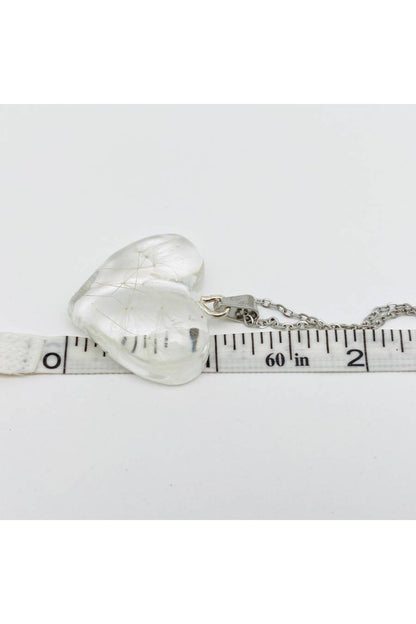 Make A Wish Dandelion Heart Necklace