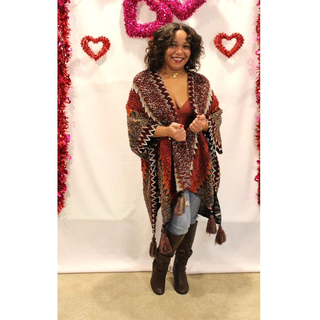Chunky Boho Ruana