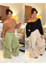 Load image into Gallery viewer, Mineral Wash Boho Trim Pants
