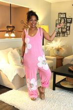 Load image into Gallery viewer, Mineral Wash Flower Power Jumpsuit
