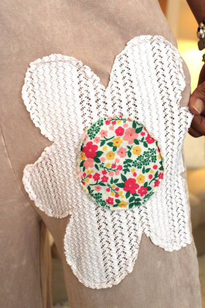 JH Mineral Wash Flower Power Jumpsuit