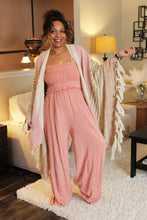 Load image into Gallery viewer, Mineral Wash Smocked Jumpsuit
