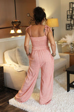 Load image into Gallery viewer, Mineral Wash Smocked Jumpsuit
