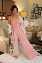 Load image into Gallery viewer, Mineral Wash Smocked Jumpsuit
