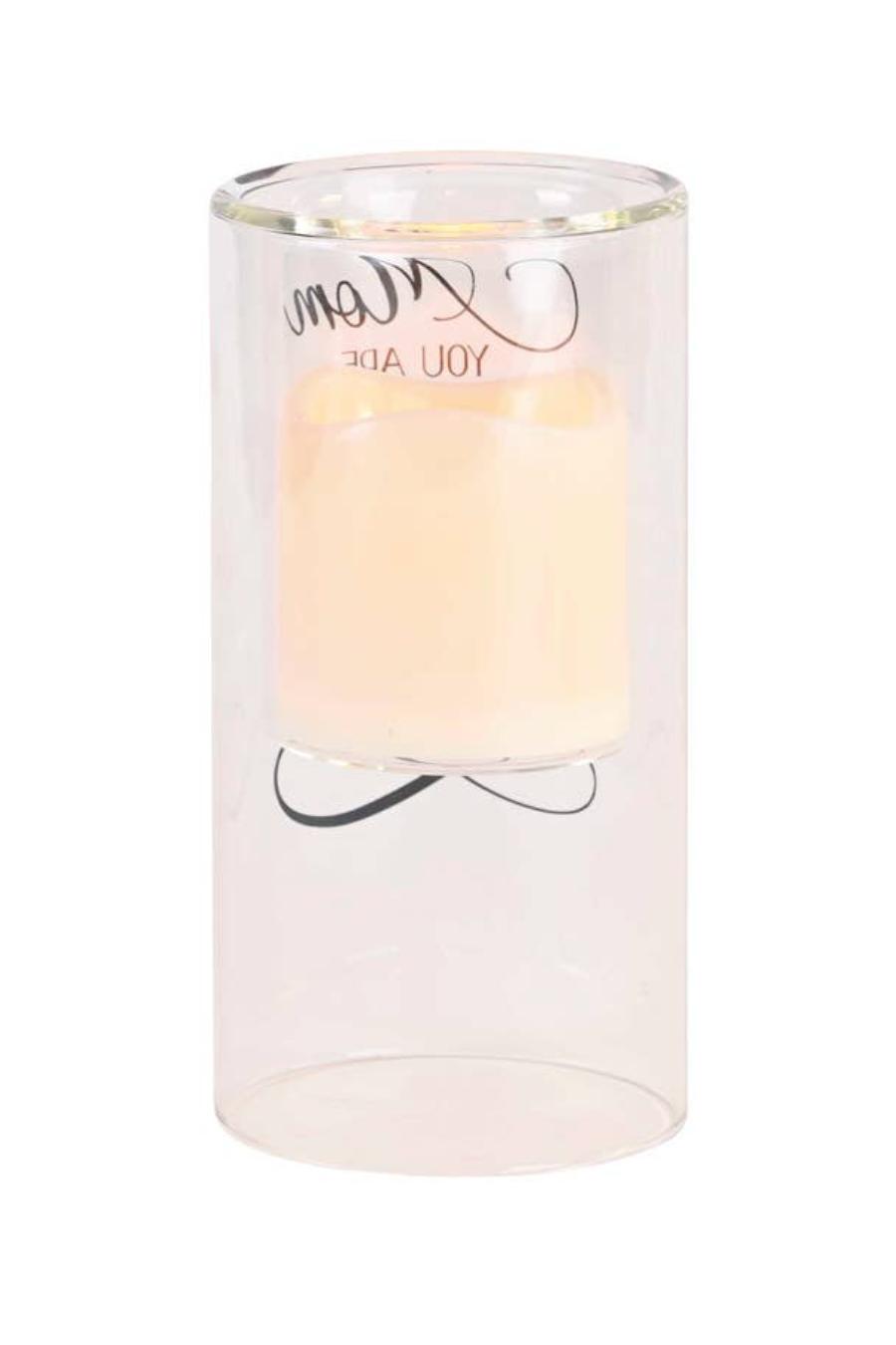 "Mom You Are Loved So Much More Than You Will Ever Know" LED Candle & Candleholder