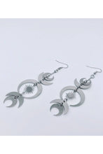 Load image into Gallery viewer, Moon Phased Metallic Star Earrings
