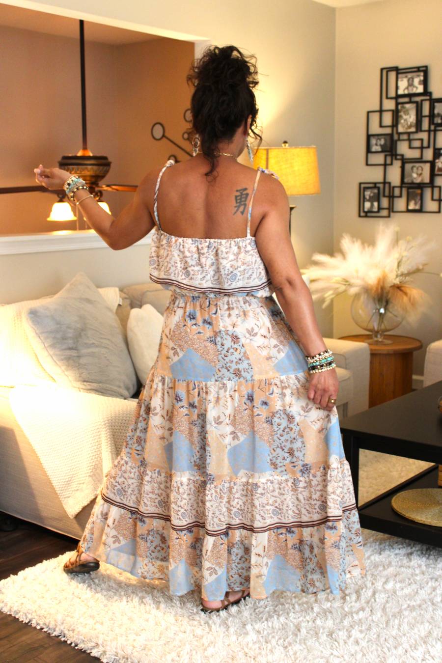 Moon Ruffle Midi Dress