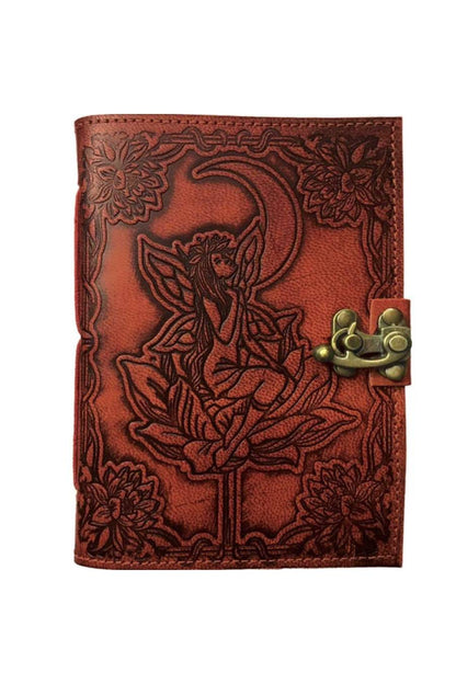 Moonlit Flower Fairy Leather Journal