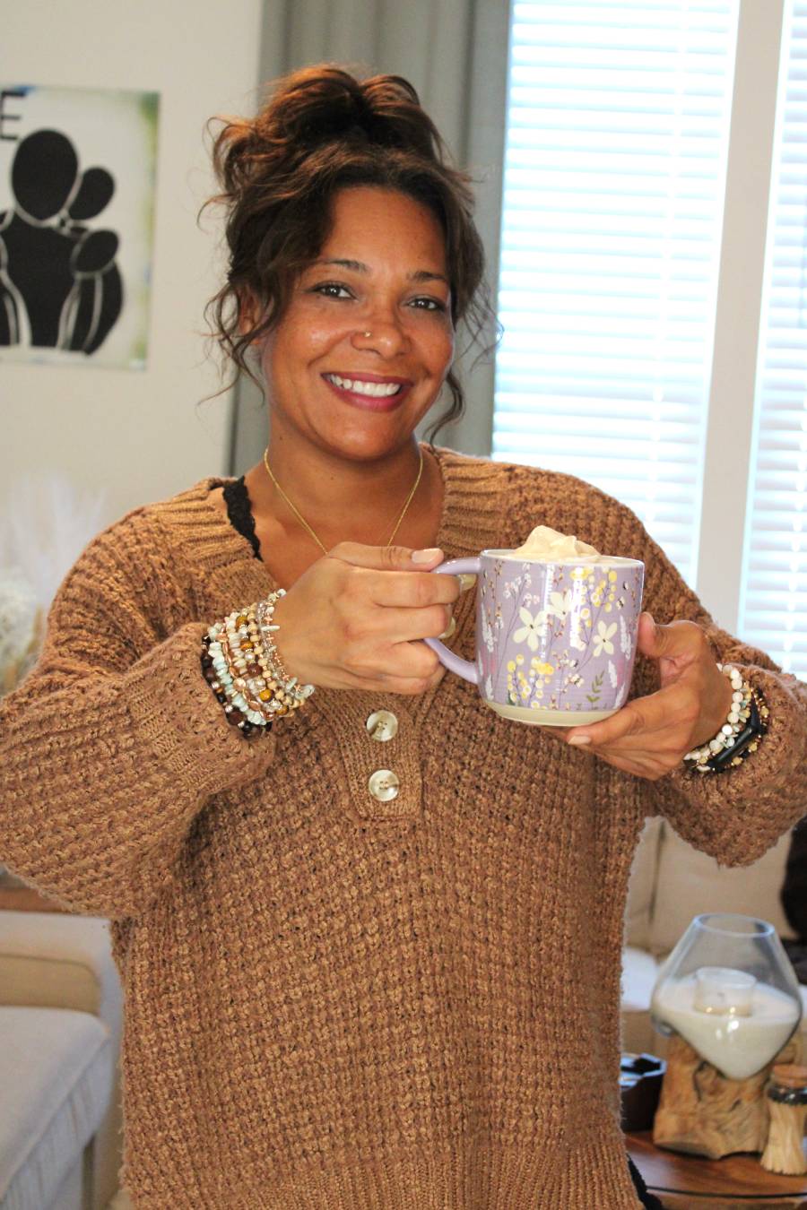 "Hope & Faith" Purple Garden Mug