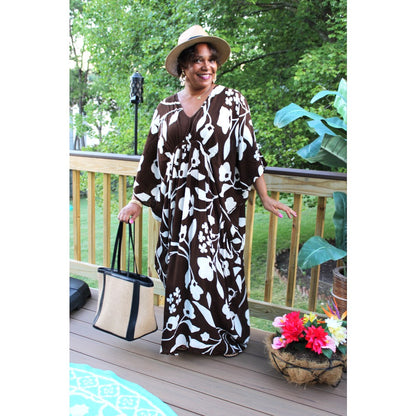 Natural Blossom Maxi Kaftan