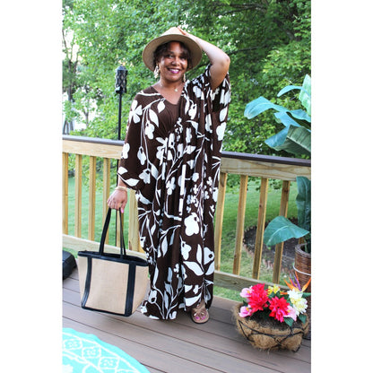 Natural Blossom Maxi Kaftan