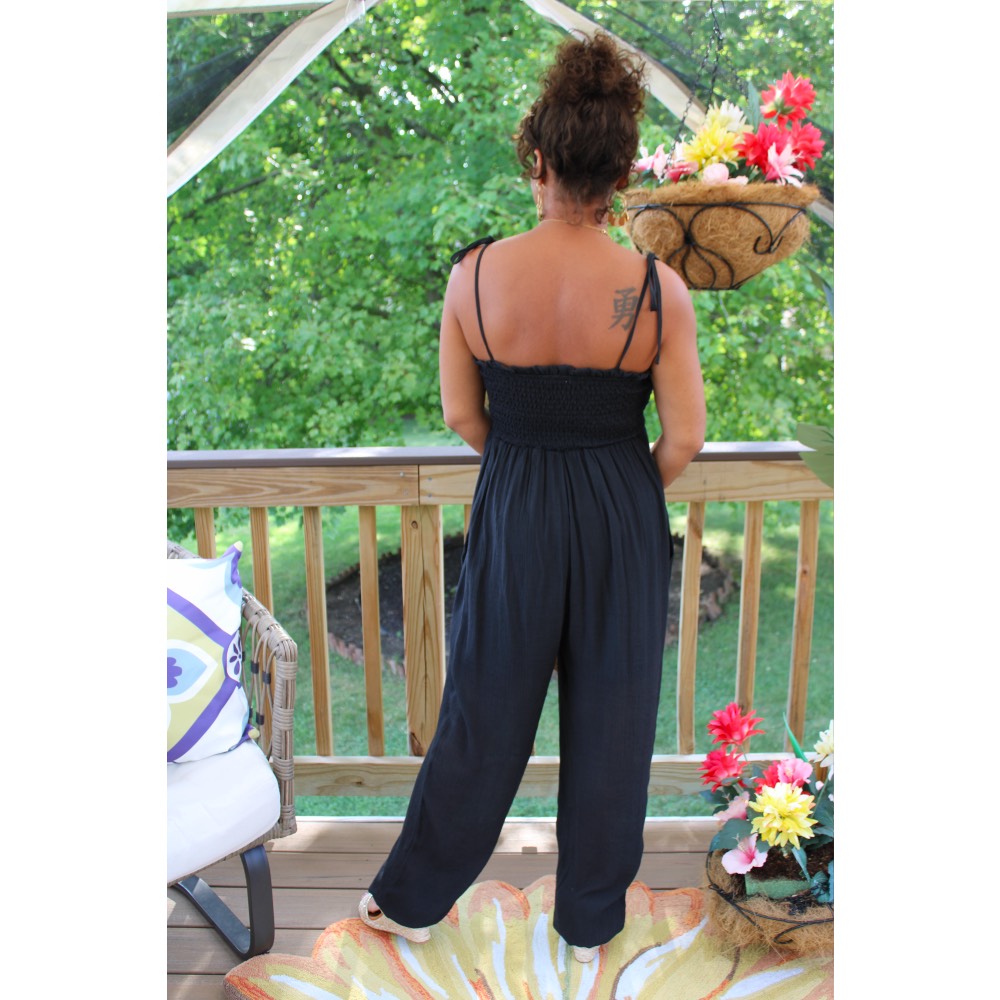 New Wave Tie Strap Jumpsuit