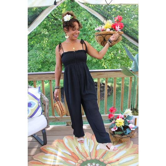 New Wave Tie Strap Jumpsuit