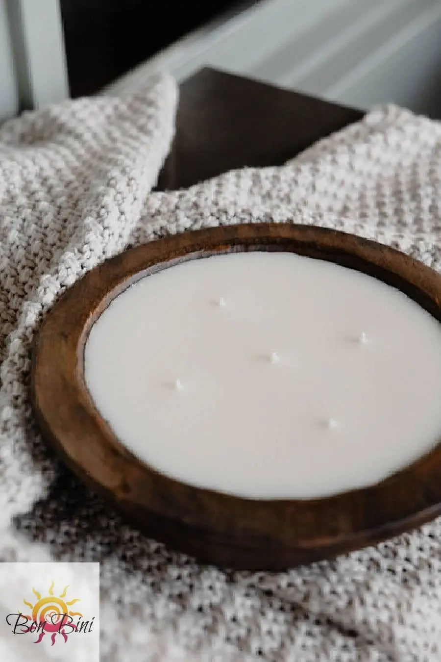 No. 9 Wooden Dough Bowl Candle