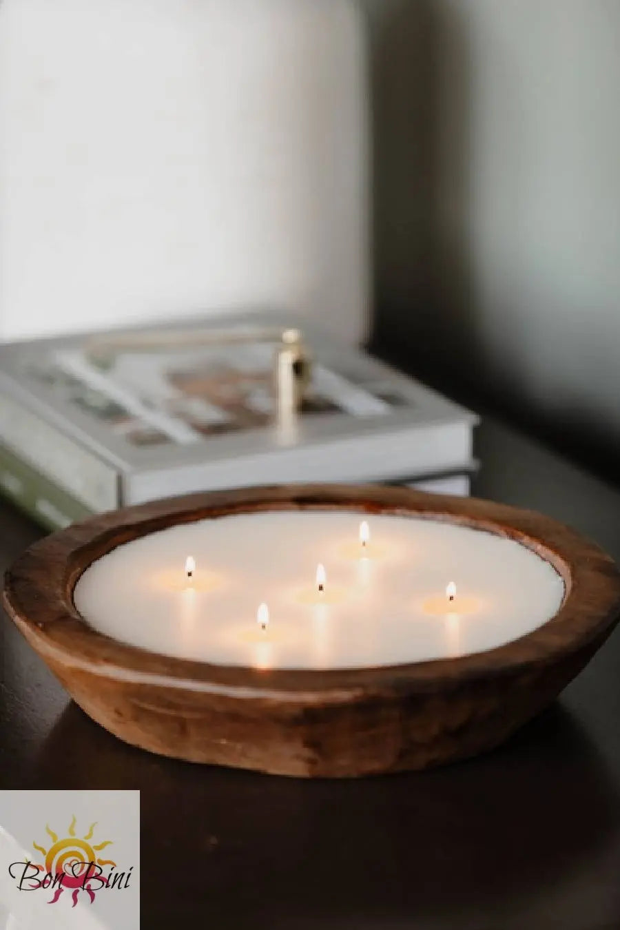 No. 9 Wooden Dough Bowl Candle