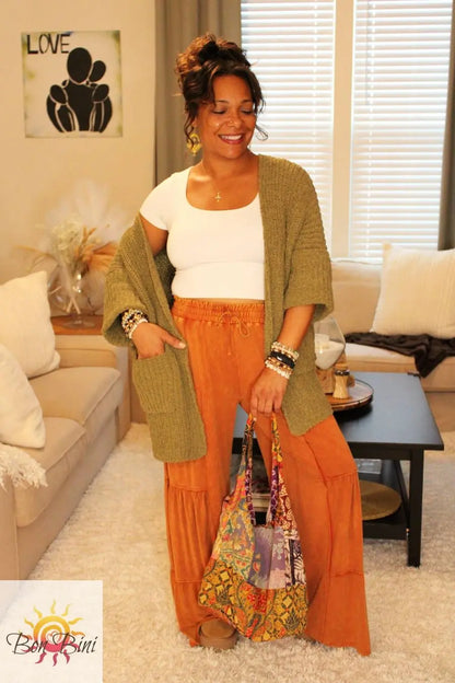 POL Herb Green Classic Sweater Cardigan