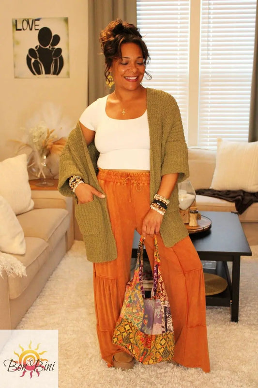 POL Herb Green Classic Sweater Cardigan