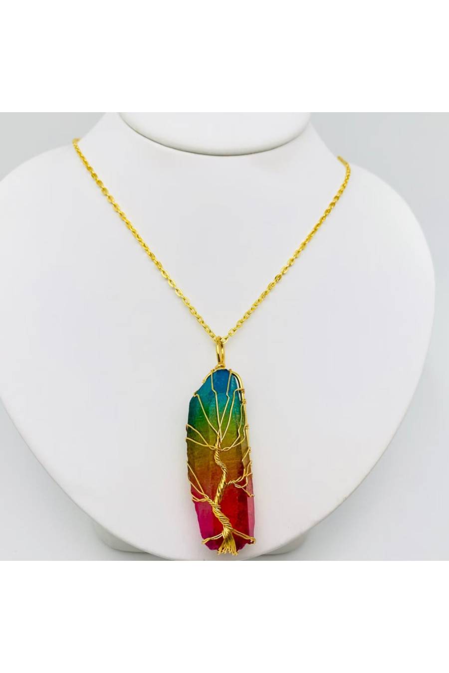 BB One With The Universe Tree Crystal Necklace