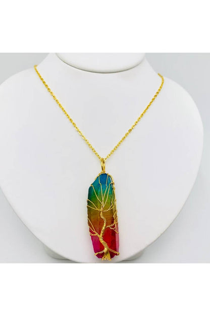 BB One With The Universe Tree Crystal Necklace