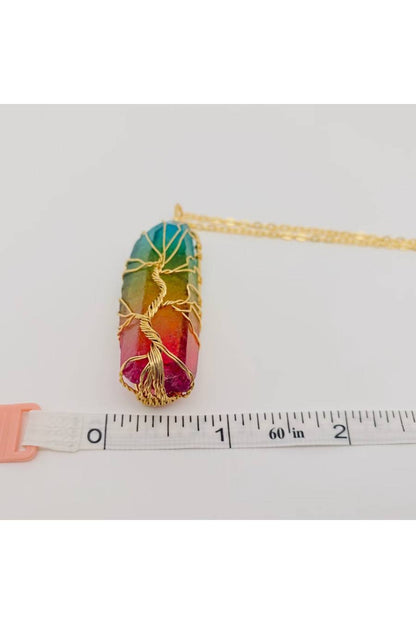BB One With The Universe Tree Crystal Necklace