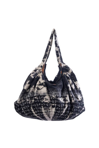 Onyx Sanskrit Center Folding Zip Bag
