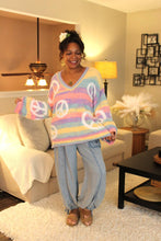 Load image into Gallery viewer, Pastel Peace Rainbow Sweater
