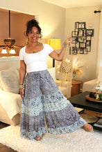 Load image into Gallery viewer, Patchwork Bluebell Breeze Palazzo Pants
