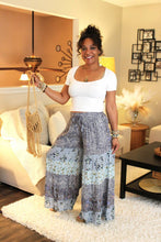 Load image into Gallery viewer, Patchwork Bluebell Breeze Palazzo Pants
