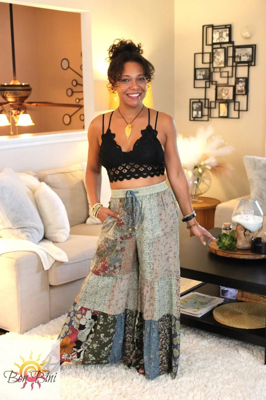 YT Olive Patchwork Delight Pants